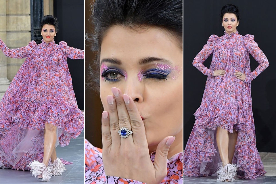 Dazzlerr: Aishwarya Rai Bachchan Stuns at Paris Fashion Week in Giambattista Valli Outfit