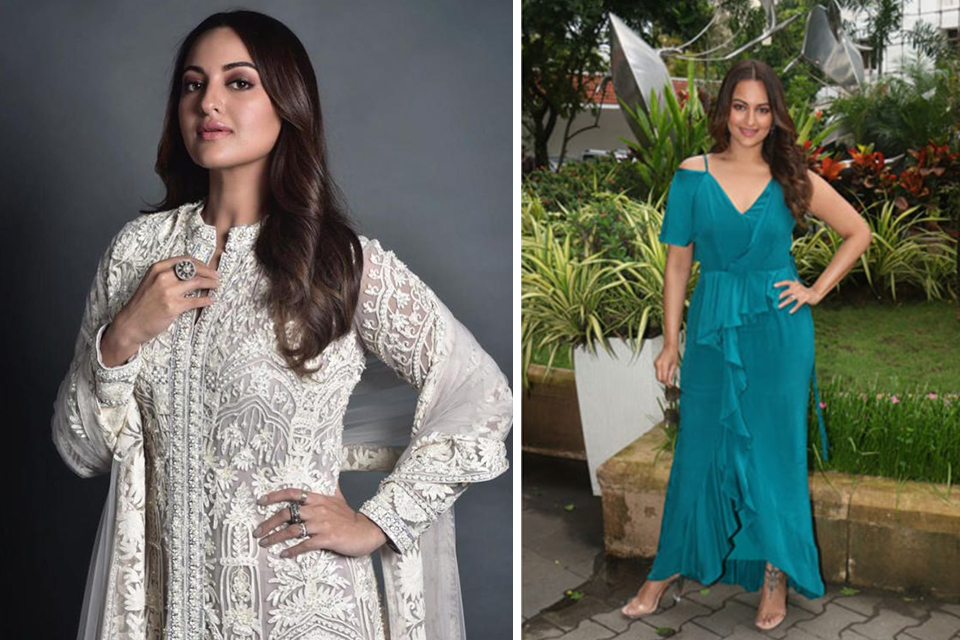 Dazzlerr : Choose Between the Sonakshi’s Ethnic Outfit or the Ruffled Dress