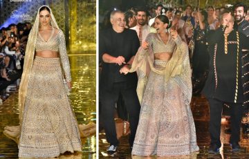 Dazzlerr : Deepika Turns Showstopper for Abu Jani Sandeep Khosla’s Fashion Show