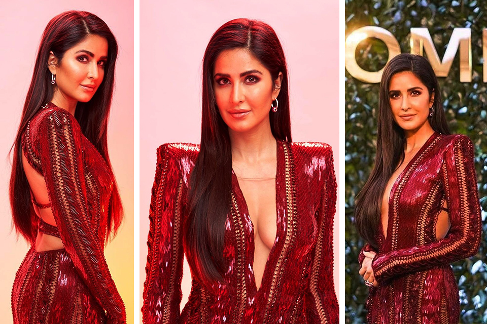 Katrina Kaif Stuns in a Red Gown at IIFA 2019 Precursor Party Dazzlerr