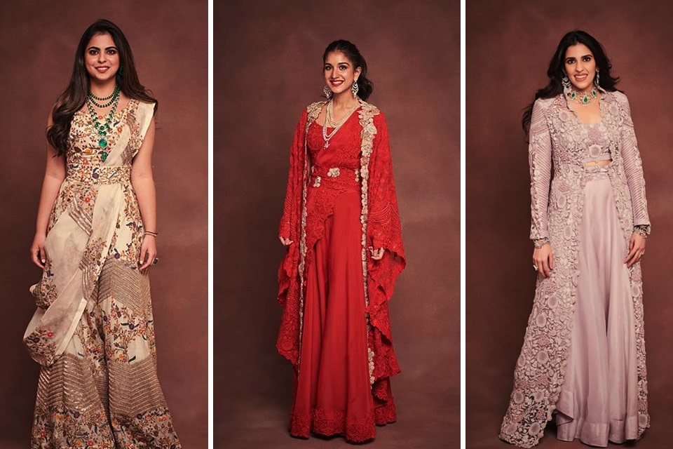 Dazzlerr - The Ambani Girls Looked Spectacular in Anamika Khanna Creations