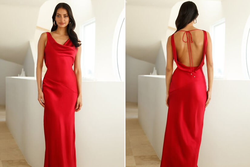 Dazzlerr: Neck-Maxi-Dress