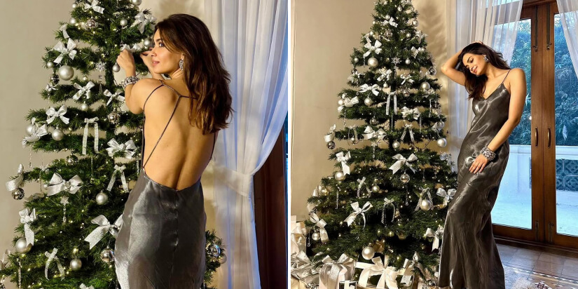 Diana Penty's Christmas backless design and flawless fit