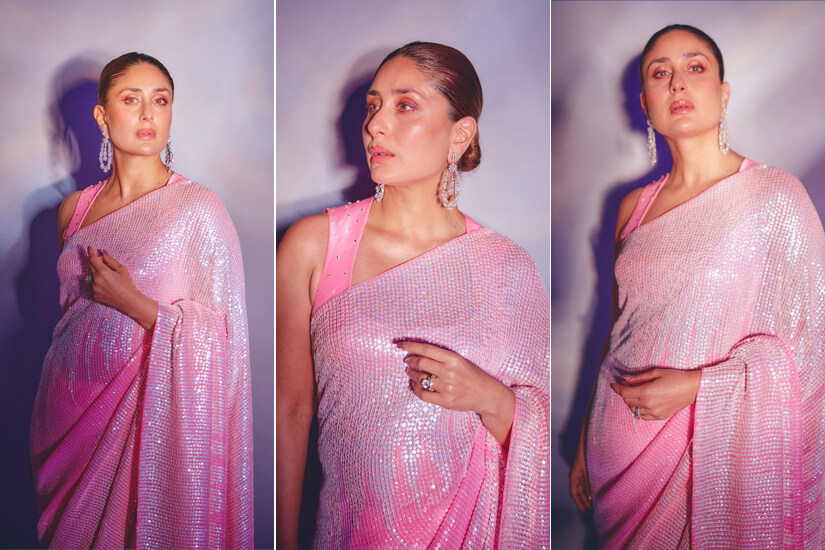 Dazzlerr: Kareena Kapoor Khan Sequin Saree Looks