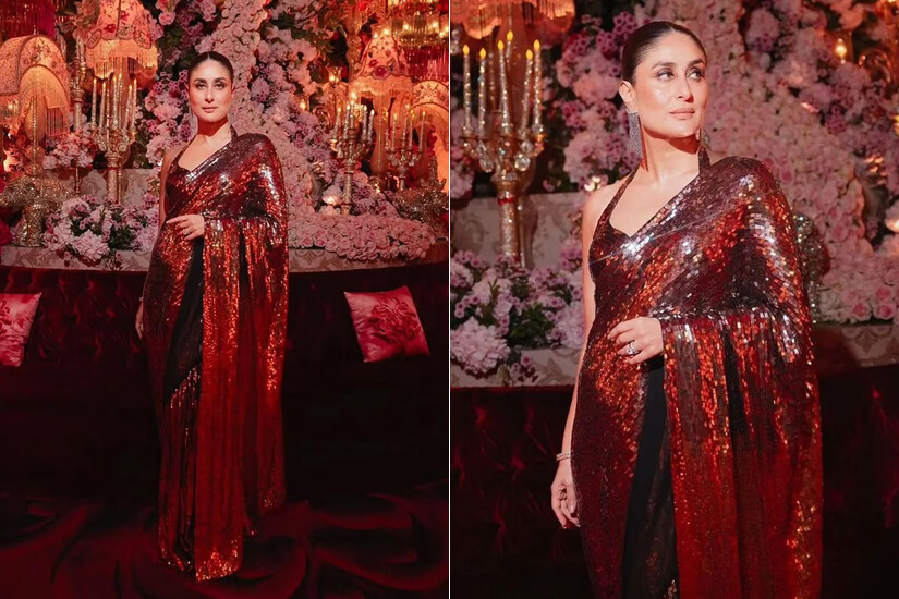 Dazzlerr: Kareena Kapoor Khan Sequin Saree Looks