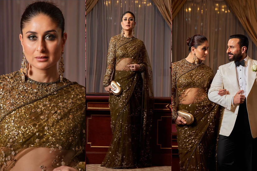 Dazzlerr: Kareena Kapoor Khan Sequin Saree Looks