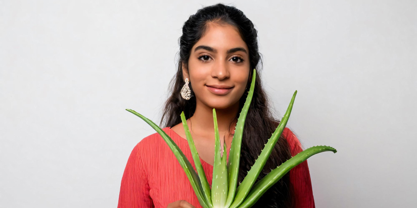 plant in girls hand