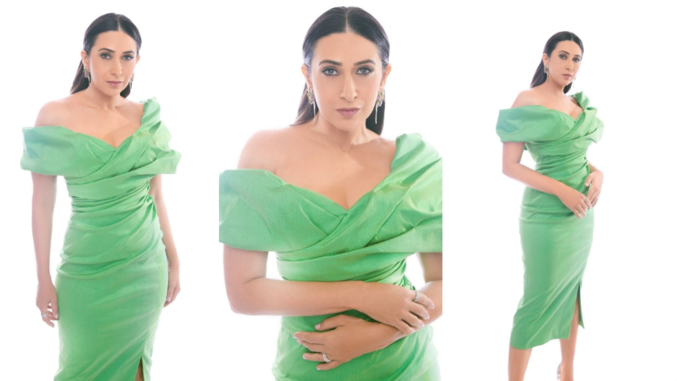 Karisma's off-shoulder dress